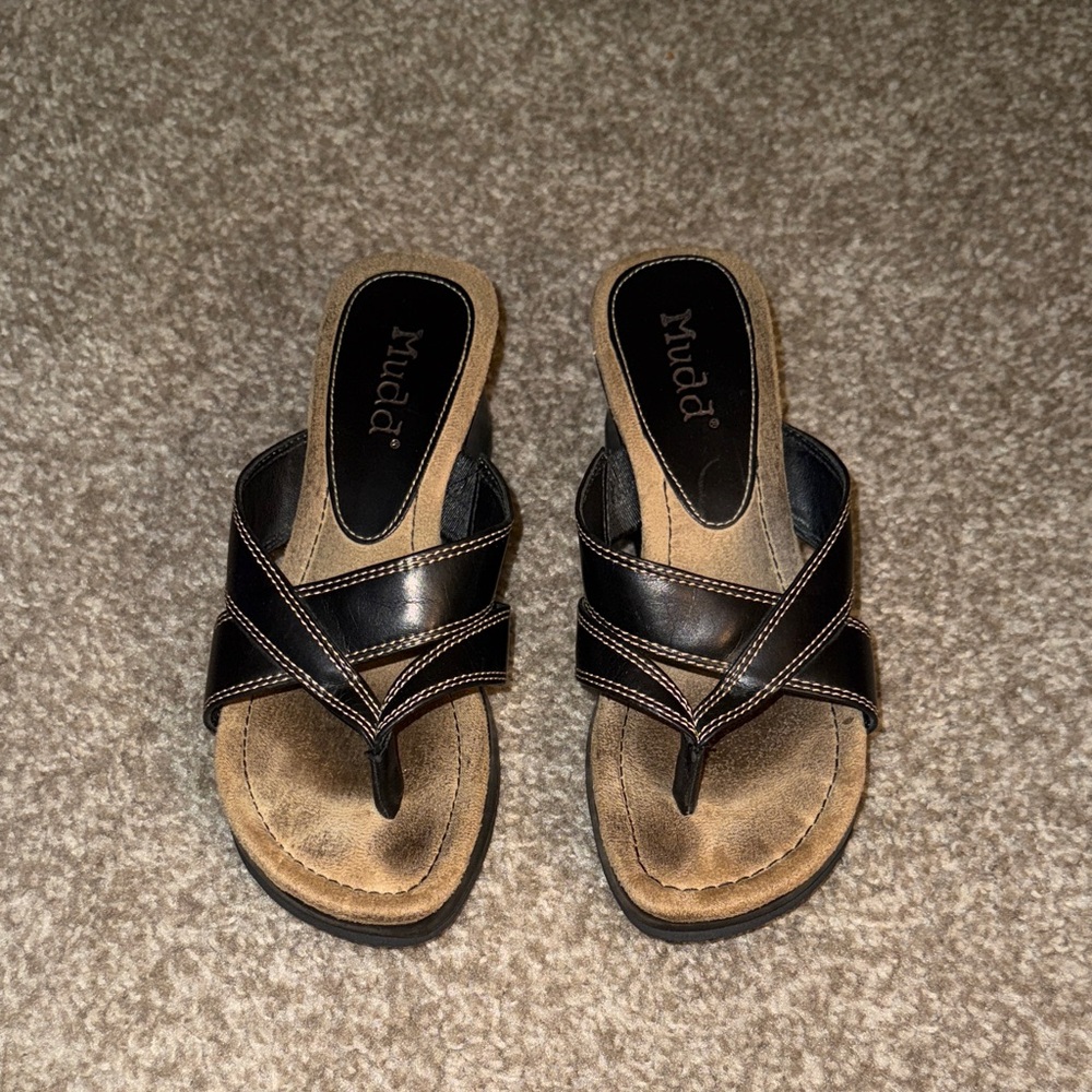 Mudd Strappy Wedge Sandals